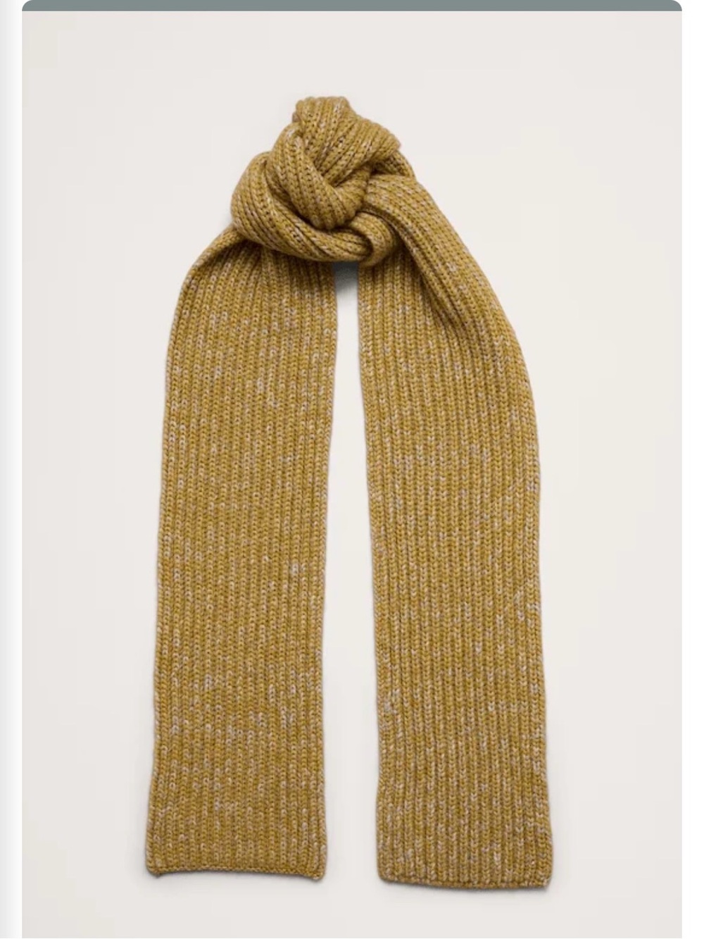 Extra long Banana Republic Mustard/grey Knit Scarf